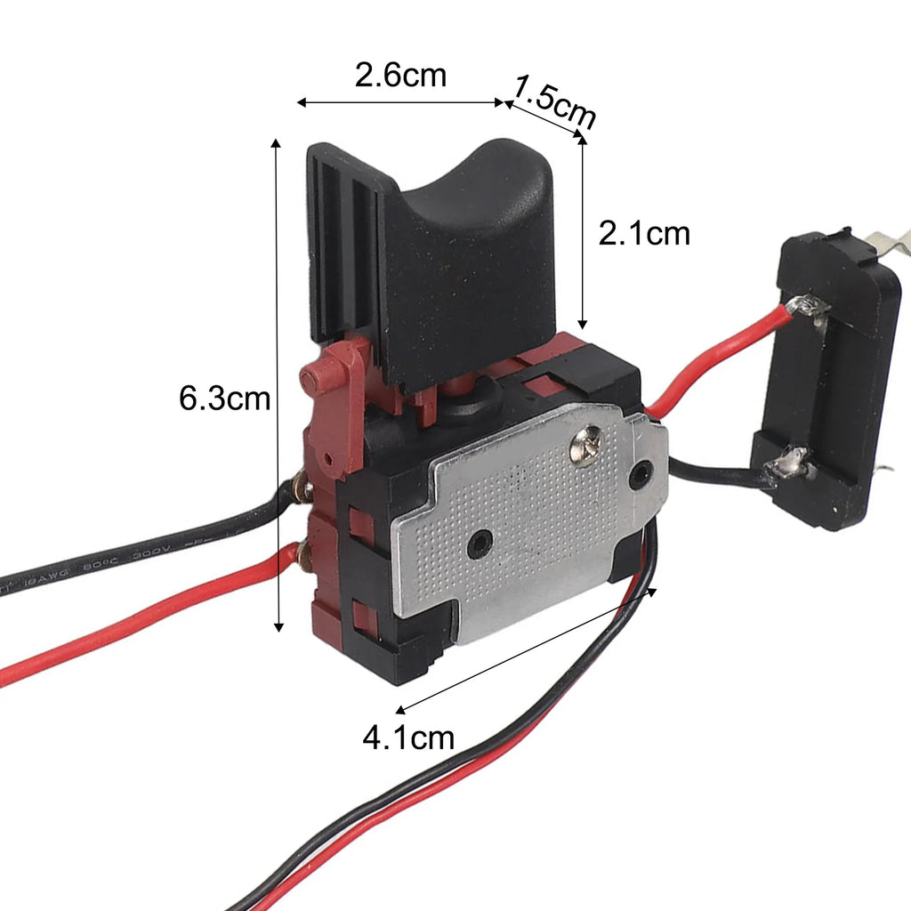 1 Piece 16.8V 18V Lithium Battery Cordless Drill Speed Control Trigger Switch With Small Light Power Tool Easy Assembly Qme