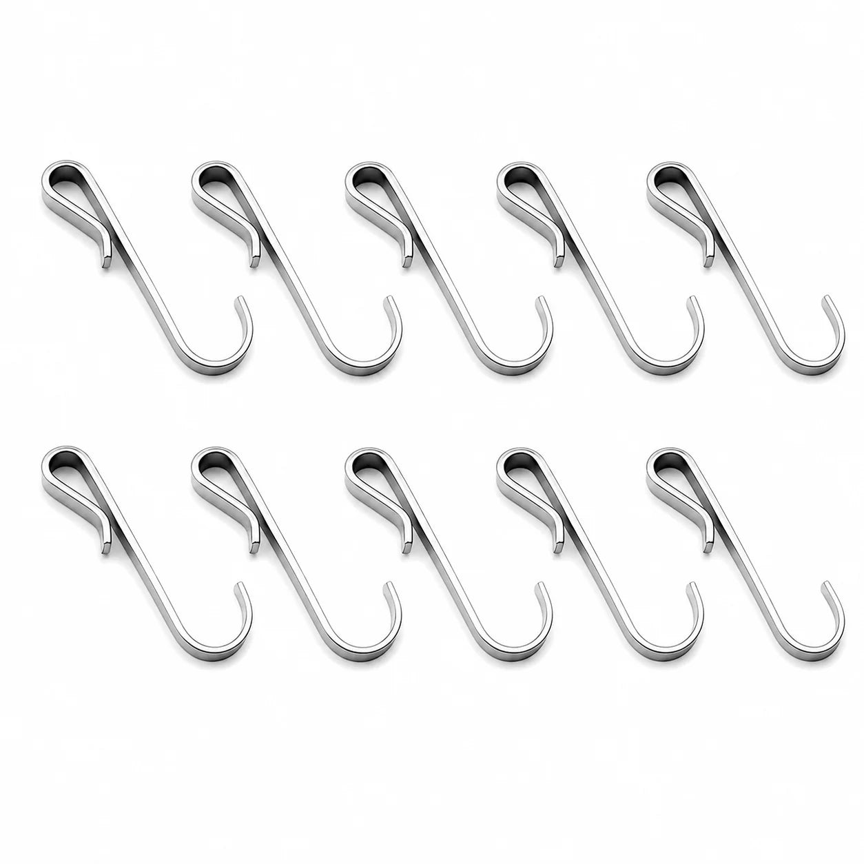 5/10/20Pcs Rustproof J Shaped Metal Clip Hooks Multi-scene Hanging Hooks For Wire Racks Sink Grate Kitchen Office Storage Use Qme 10 PCS