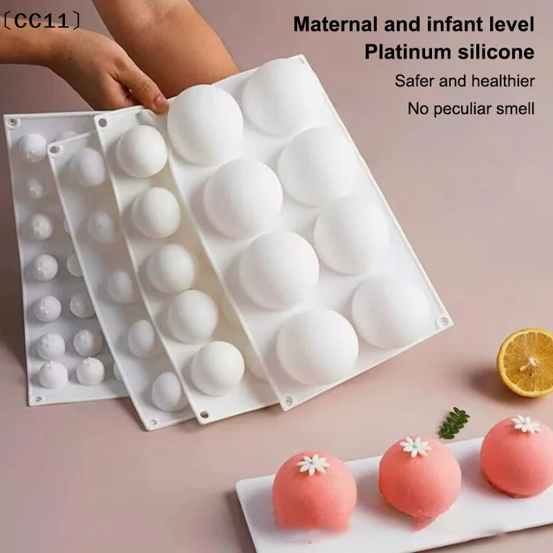 Circle Ball Shape Cake Candy Mold Heart Mousse Mould Chocolate Qme