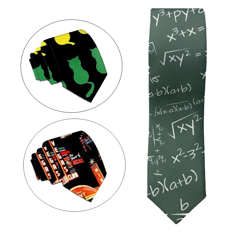 Mathematical Formula Tie Men's Outdoor Travel Ladies Party Qme