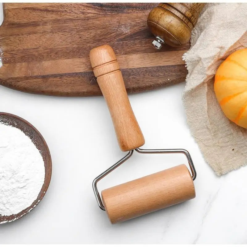 Kitchen Utensils Pastry Rolling Pin Pie Roller Pizza Baker Wooden Qme