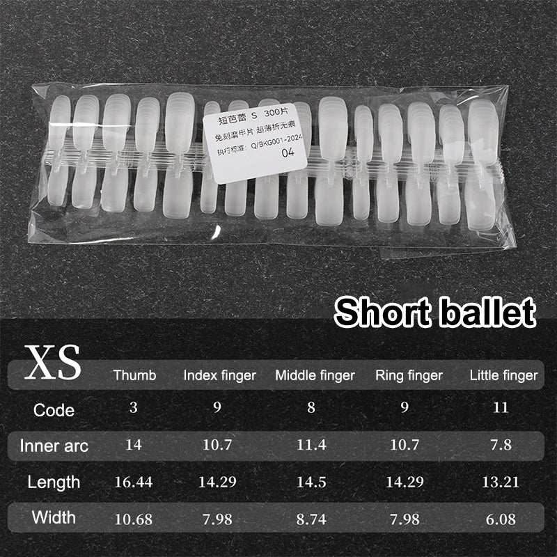 Bag Fake Nail Tips Matte Coverage Transparent False Nails Gel Qme A49