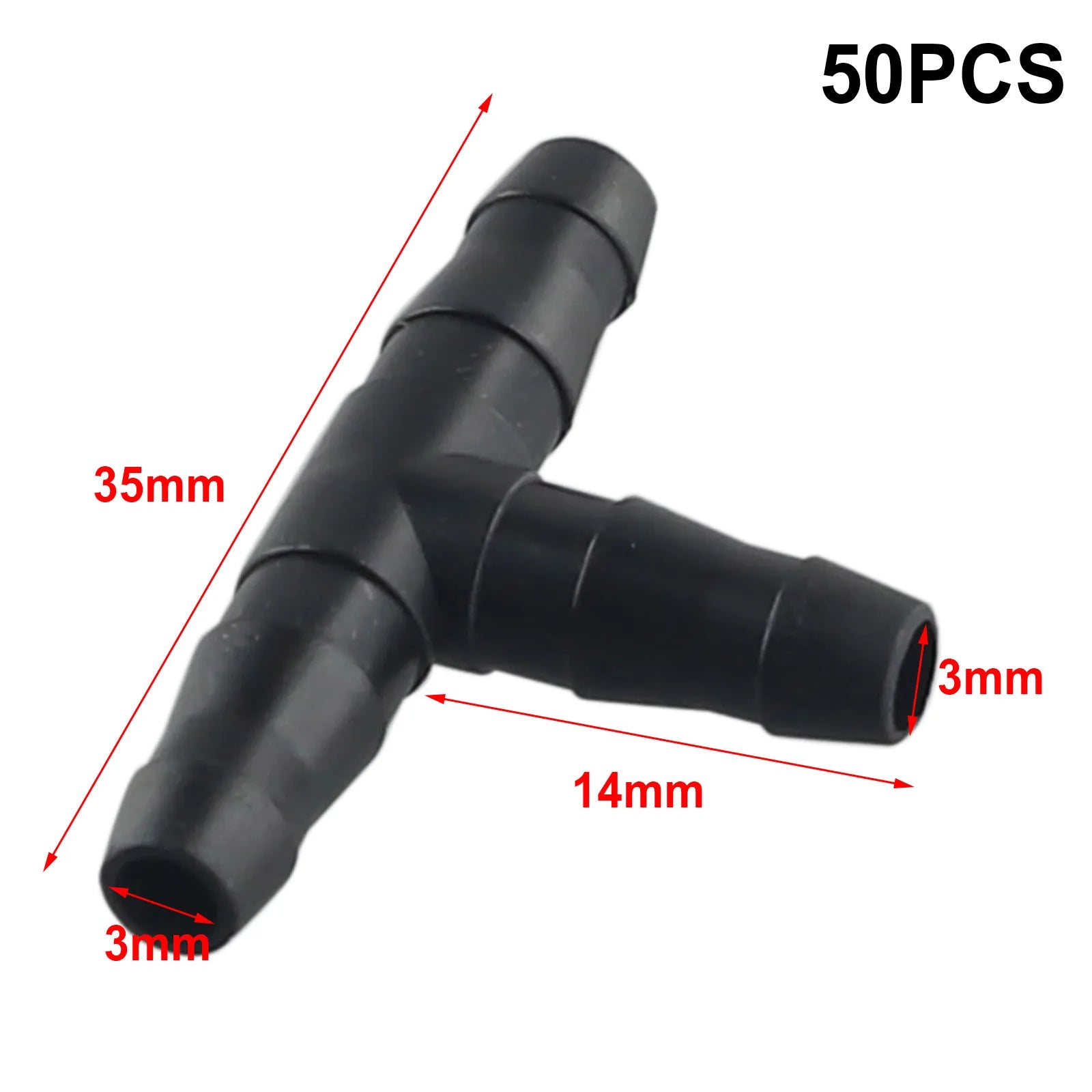 50pcs Barbed Connectors Irrigation Fittings Drip Irrigation Barbed Connectors Garden Watering Tools For 4/7mm Pipe Hose Qme