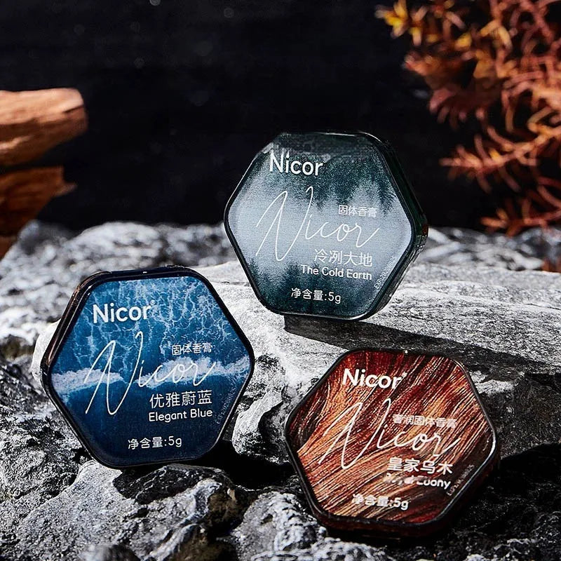 Wood Scented Solid Ointment Long-lasting Fragrance Fresh Elegant Qme