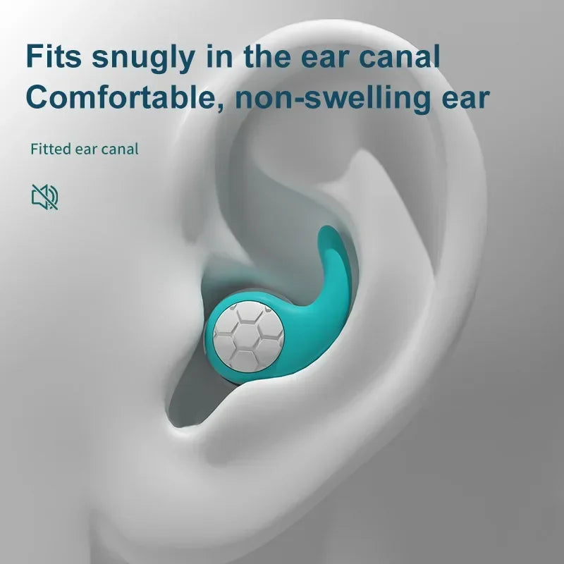 3 Layer Tapered Soft Silicone Ear Plugs for Sleep, Noise Reduction, Sound Insulation and Ear Protection, 2Pcs Qme