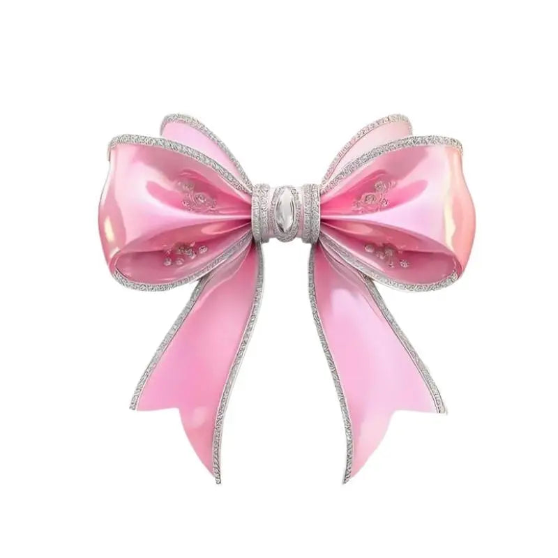 Pink Bowknot Toilet Sticker Glow Luminous Seat Cover Waterproof Qme 1pc