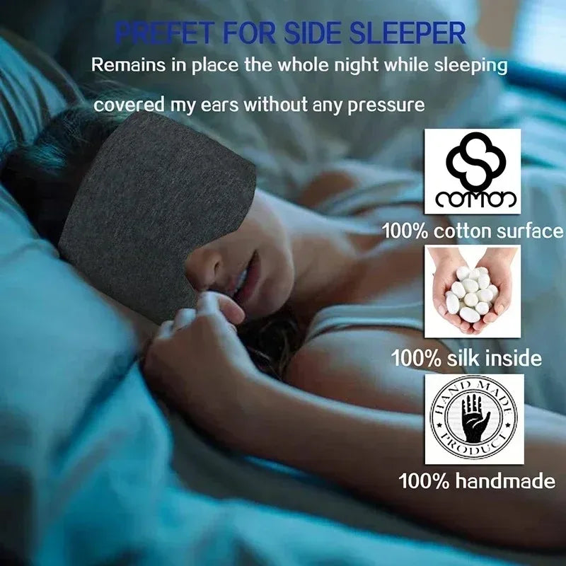 100 Cotton Silk Sleep Mask Blindfold Eye Cover Patch Soft Portable Qme