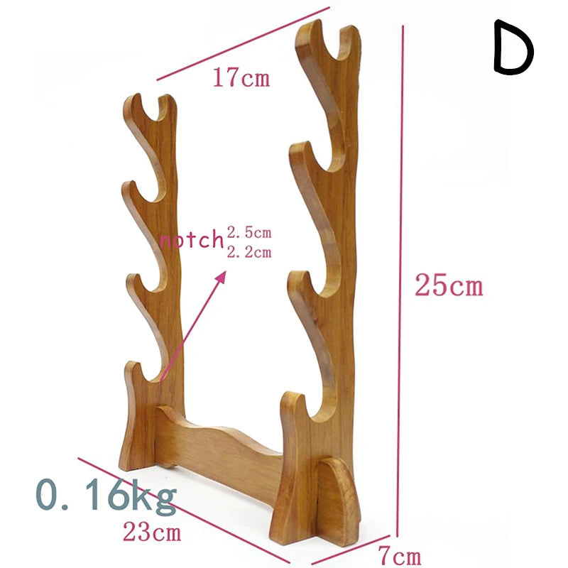 Knife Cosplay Sword Magic Wand Storage Rack Bracket Solid Wooden Qme 4STORY D
