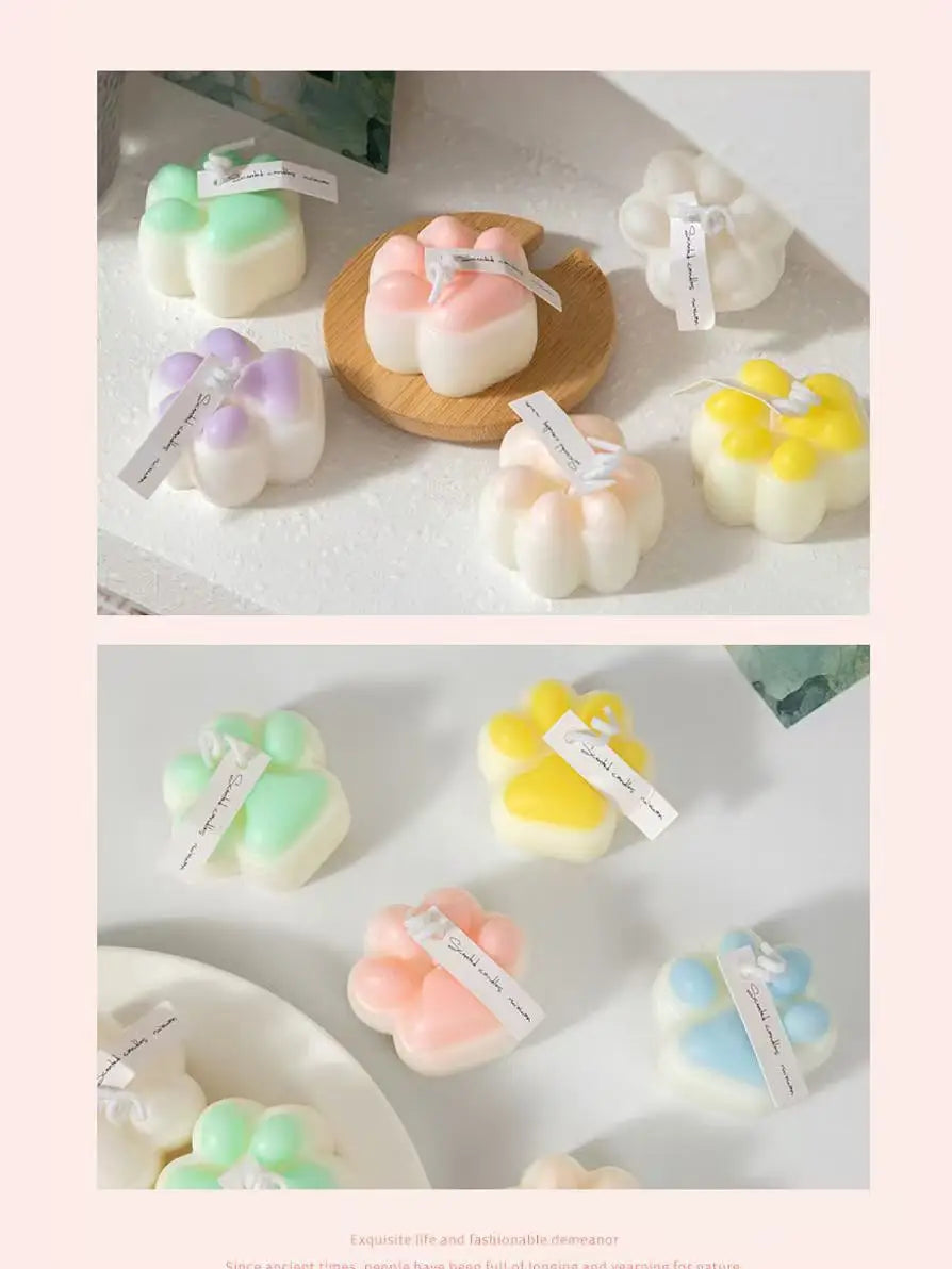 Lovely Cat Paw Fragrance Candle Artisan Aroma Room Decor Birthday Qme