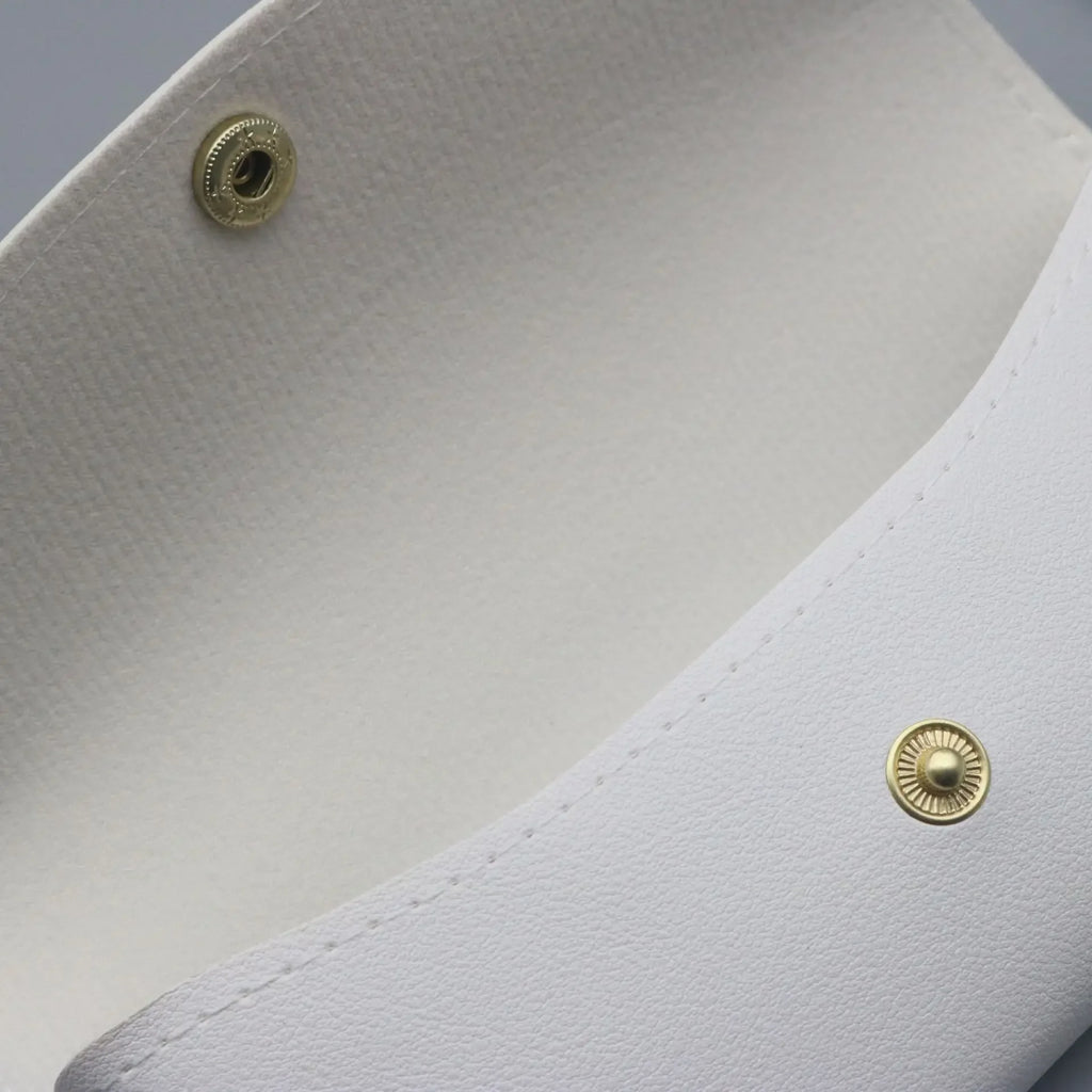 4 pcs Set High-Quality White Eyeglass Case Handmade Faux Leather Large Capacity Storage Luxurious Premium Feel Eyeglass Box Qme