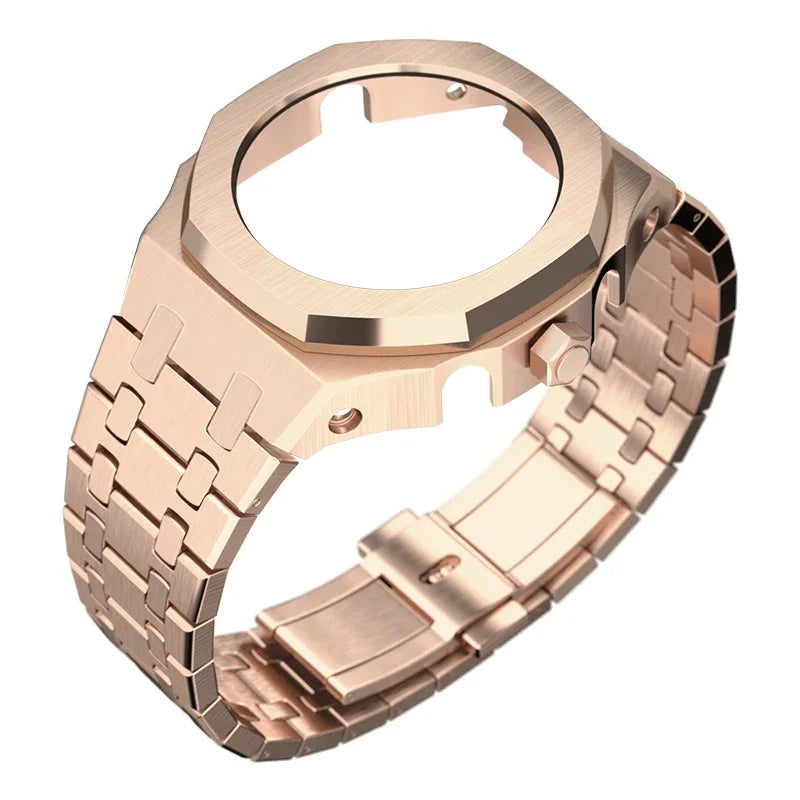 GEN5 GEN4 Modification GA2100 Metal Bezel for Casioak GMAS2100 Mod Kit 4th 3rd Generation Steel Watch Case Strap GA2110 GAB2100 Qme rose gold For GMA-S2100
