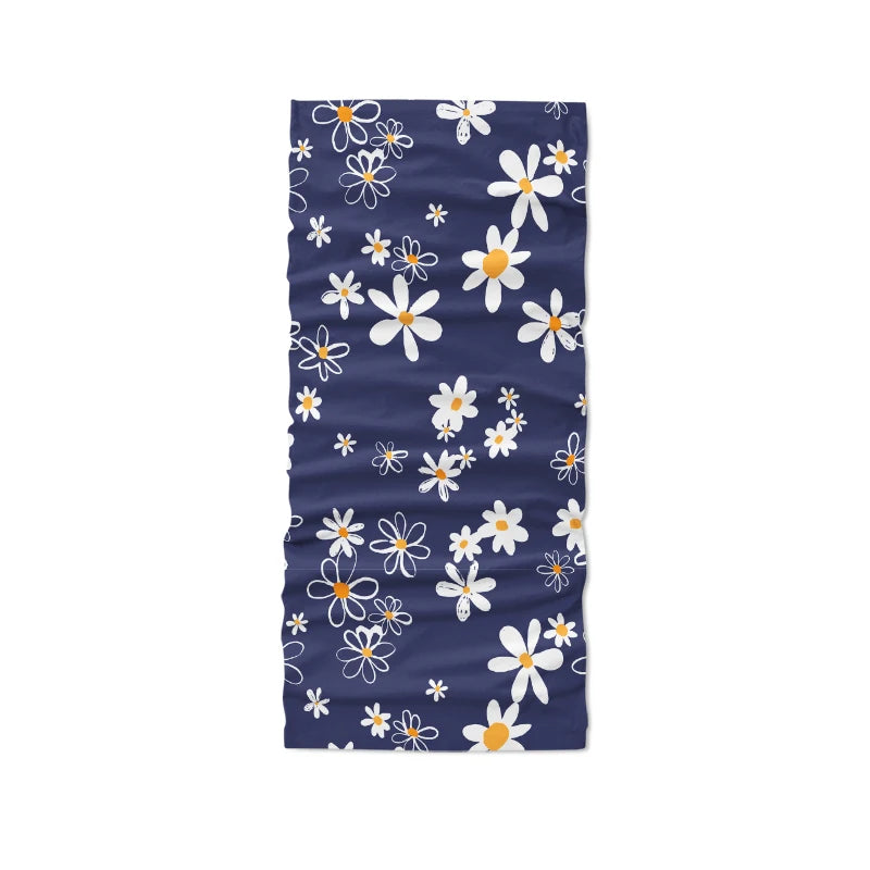 Fashion Daisy Series Headscarf Ladies Outdoor Sweat-wiping Dust-proof