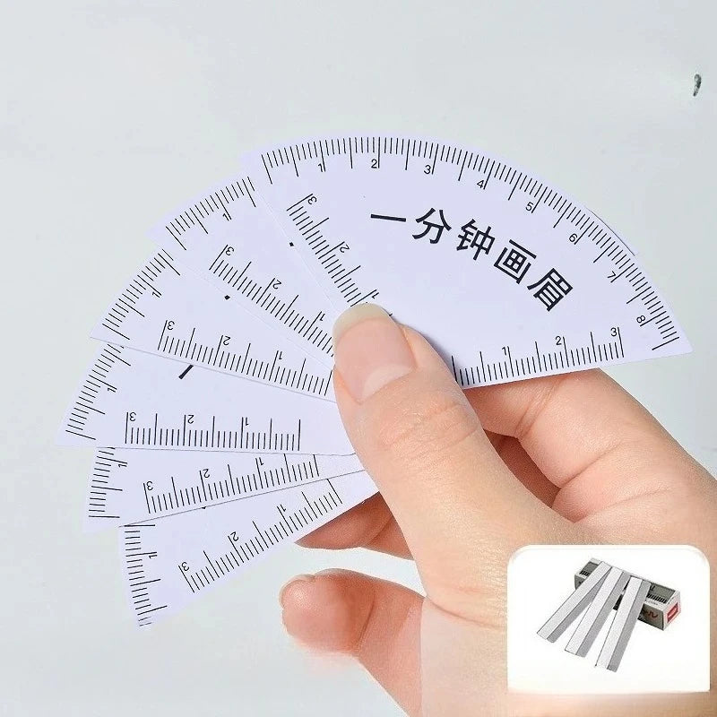 1PC Brow Shaping Stencil+Eyebrow Razors - 10 Blades, Instant Brow Shaper - Multi-Style Template Kit for Fast & Precise Shaping Qme