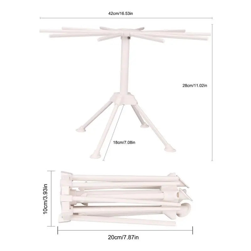 Spaghetti Stand Folding Noodle Rack With Transfer Wand And 10 Arms Spaghetti Tree Stand Hanger For Kitchen Easy Storage Qme