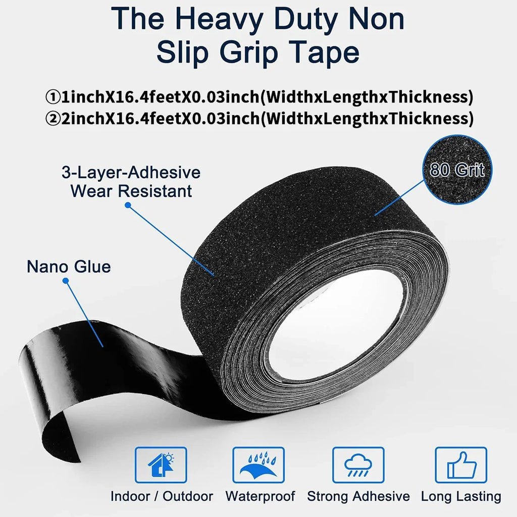 Heavy Duty Anti Slip Tape Waterproof Outdoor Grip Tape For Walkways Stairs Ramps Decks Skateboards Adhesive Non Slip Strips Qme