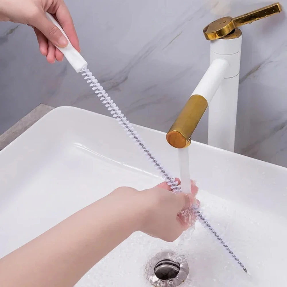 Bathroom Kitchen Sewer Unclogger Drain Plunger Hair Cleaning Tool Pipe Dredge Washbasin Sink Clog Remover Kit Qme