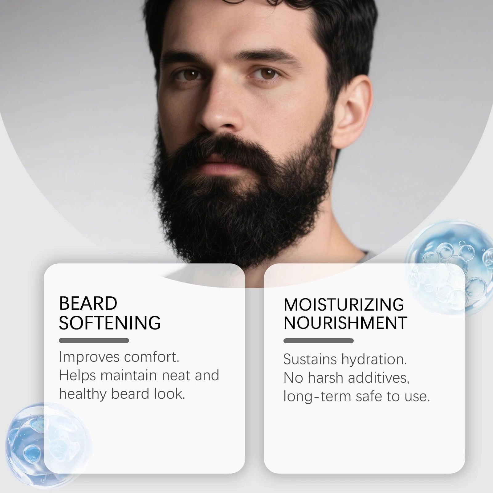 Rosemary Beard Care Essential Oil for Men's Thick Soft Smooth Nutritious Beard Oil Beard CareSoftening Styling Non-Greasy Qme