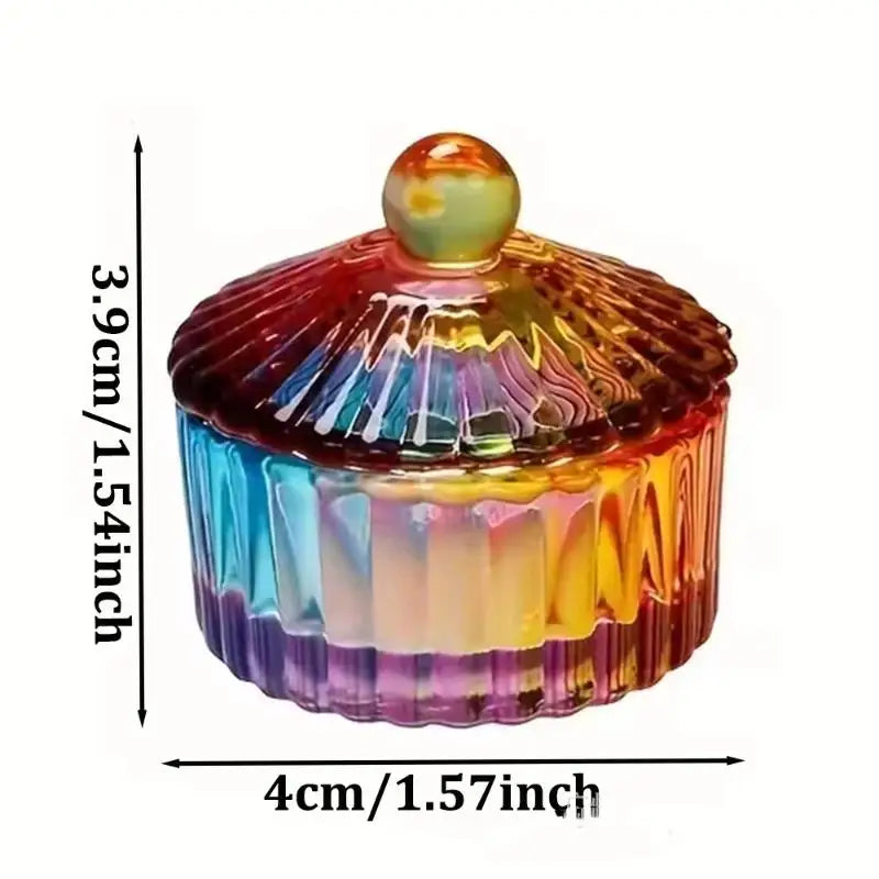 Colorful Crystal Acrylic Powder Liquid Nail Cup Lid Ideal DIY Art At Qme