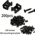 200Pcs U Spring Metal Retainer Clips & Self Tapping Screws Kit For Motorcycle Car E-Bike Fairing Fender Fastener Hardware Qme 200pcs