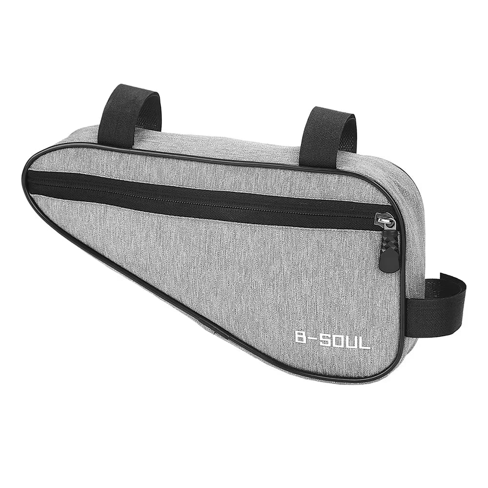 Waterproof Bicycle Bag Triangle Bike Bag Front Tube Frame Bag Mountain Bike Triangle Pouch Frame Holder Bicycle Accessories Qme Grey