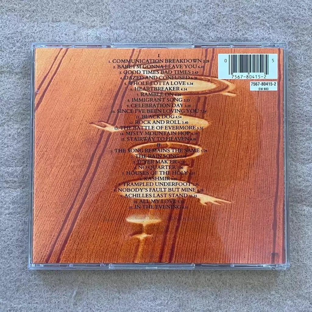 Classic Rock Remastered Compilation CD, Abstract Totem Art Cover, High-Fidelity Audio Disc for Music Fans, Home & Car Use Qme