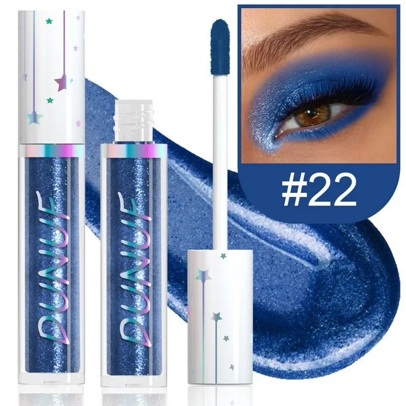 24color Eyeshadow Stick Liquid Eyeliner Metallic Color Green Pearlescent Glitter Eye Shadow Waterproof High Gloss Makeup Pigment Qme 22