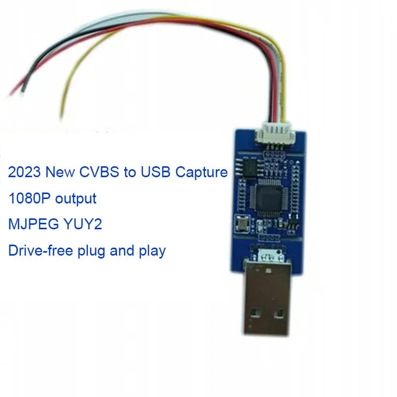 1PCS CVBS to USB Camera Module, AV to TYPE-C Board, UVC Driver-Free for Android Linux Qme