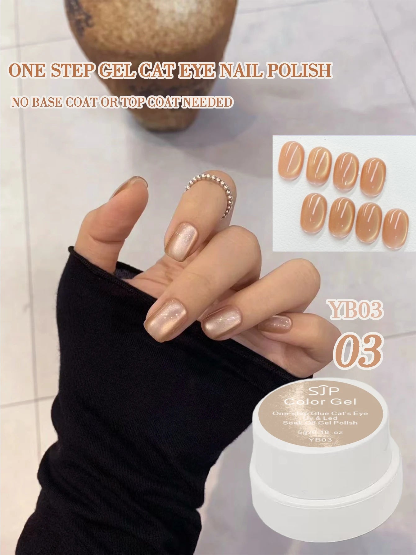 Fruit Cat Eye Nail Polish Gel UV One-step No Base Coat Needed Perfect Qme 03