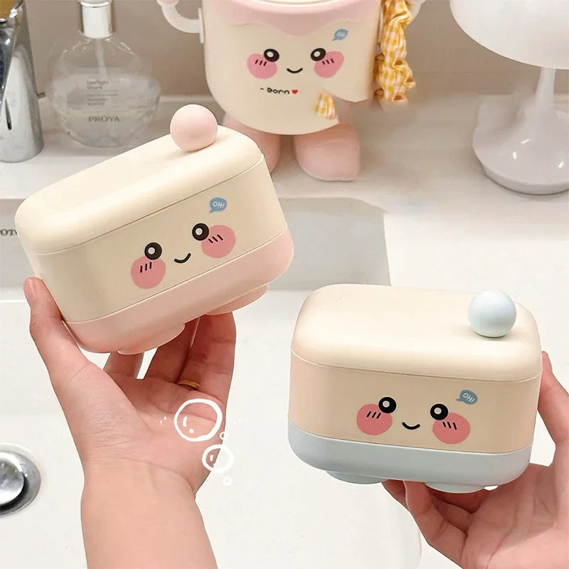 Soap Box With Lid, Drain, Travel Sealed Box, Home Student Dormitory, Large Portable Soap Rack With Lid Qme