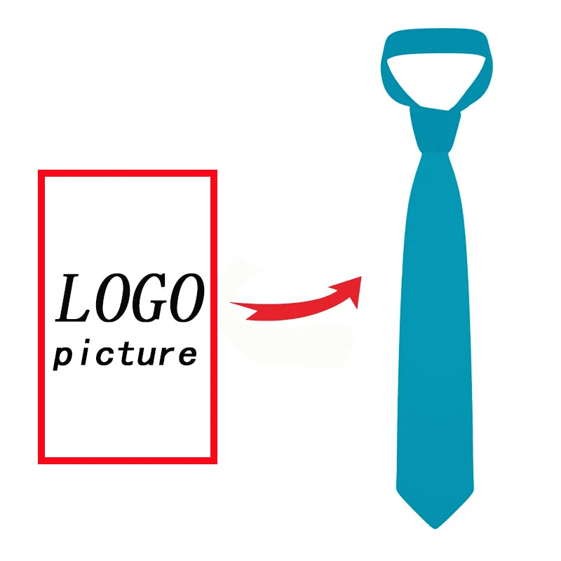 Personalized LOGO Custom Printed Tie Unisex Polyester Fashion Party Qme