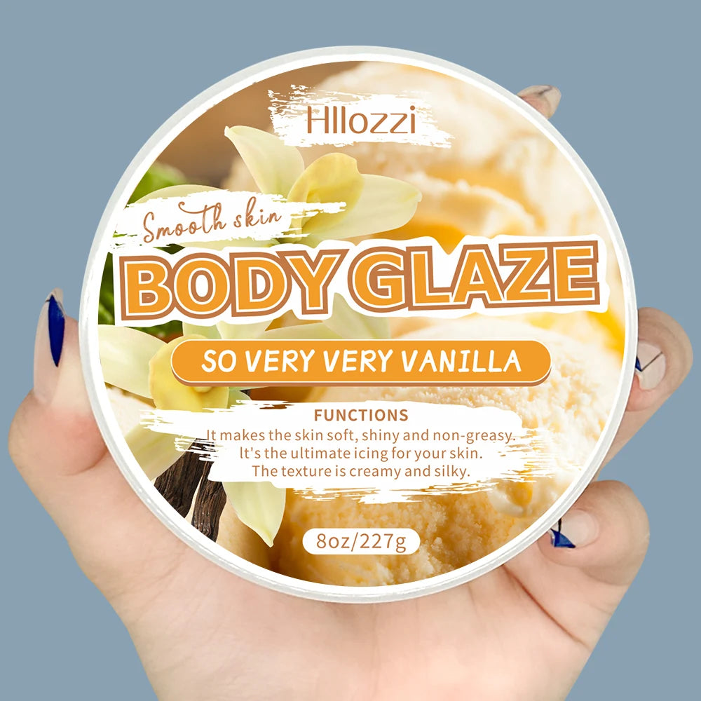 Vanilla Body Glaze Nourishing Moisturizing Skin Care Butter Qme Vanilla 8oz-227g