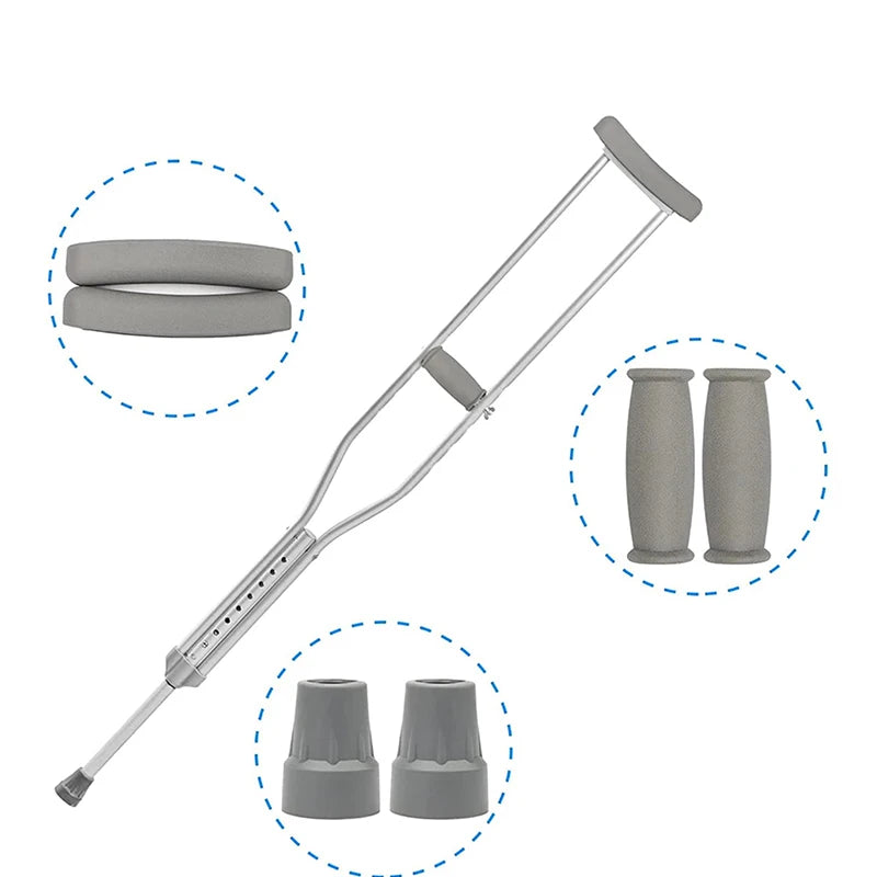 Axillary Crutch Accessories Pads Replacement Antislip Rubber Underarm Qme