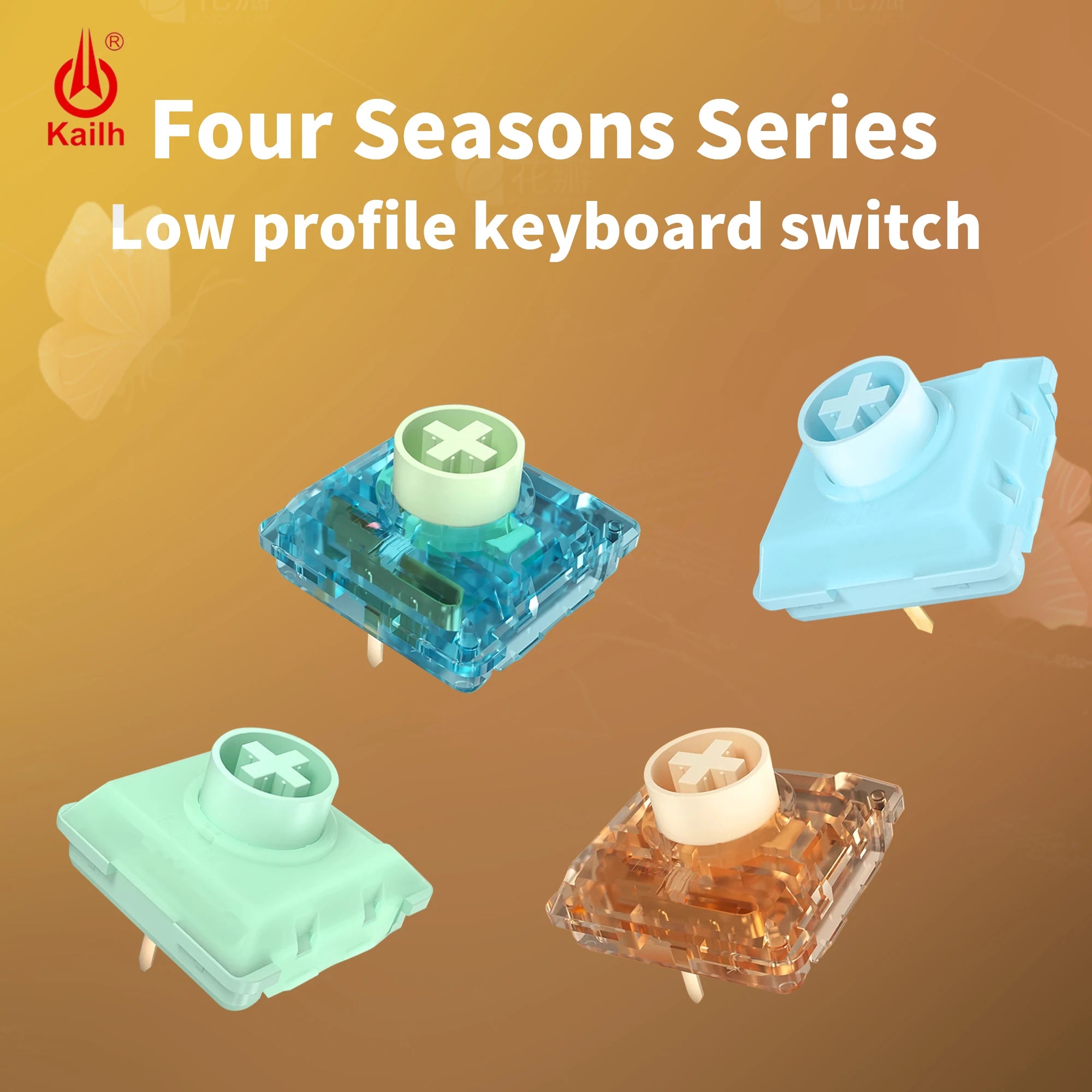 Kailh Low Profile 1353 Switch Spring Summer Autumn Winter MINI Switch Linear Clicky Tactile Mechanical Keyboard Hitbox Switches Qme