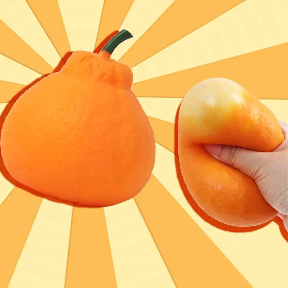 Stress Relief Soft Simulation Orange Fruit Slow Rising Squeeze Toy Qme