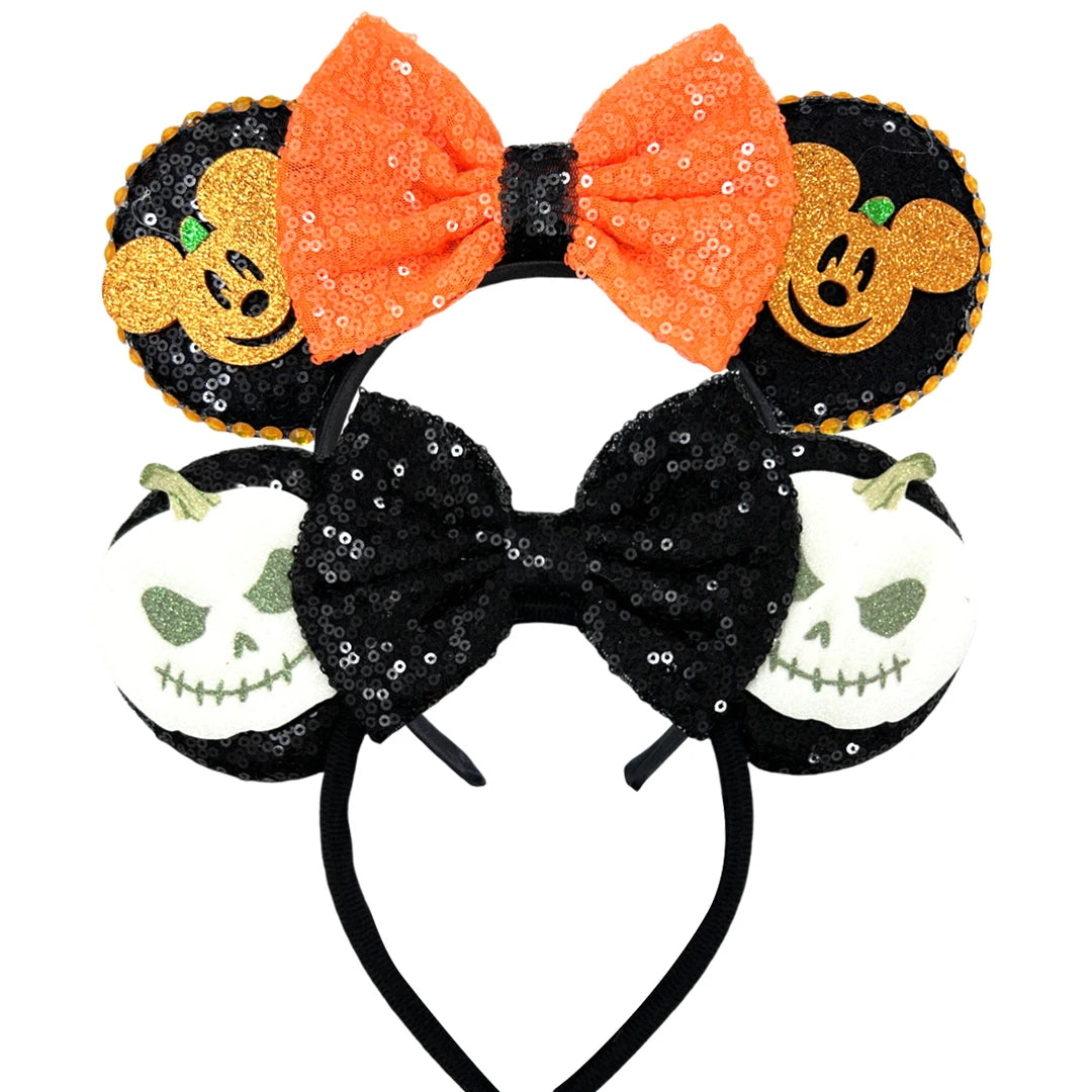 New skull Mickey Halloween Ghost Bat Skeleton Headband for Girls Women Cosplay Hairbands Mouse Ears Headbands Hair Accessorie Qme Headband 12