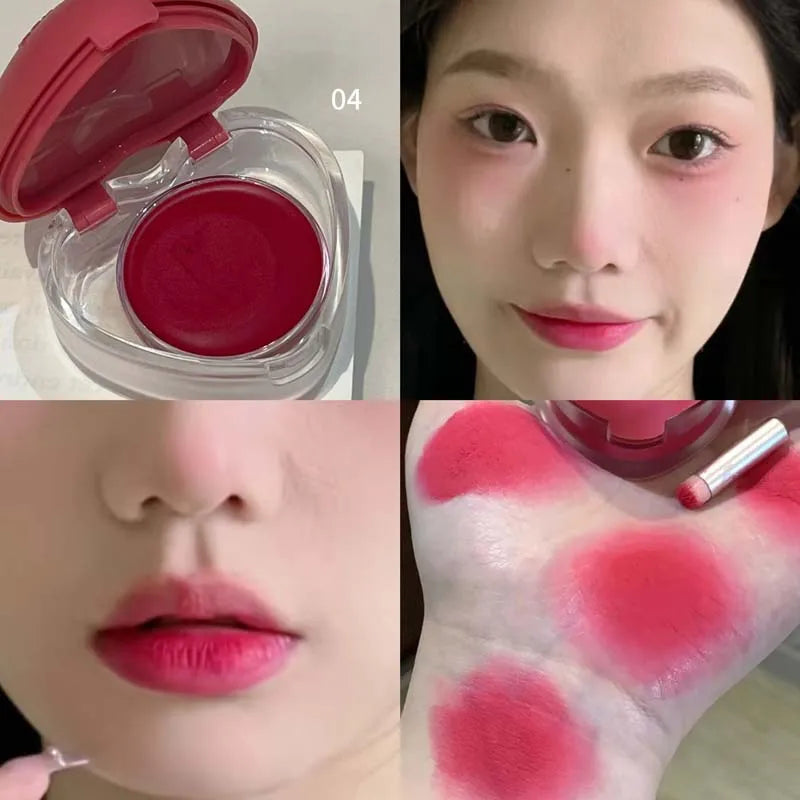 HERORANGE Lip Cheek Dual-purpose Mud Lipstick Natural All-match Matte Qme HR689-04