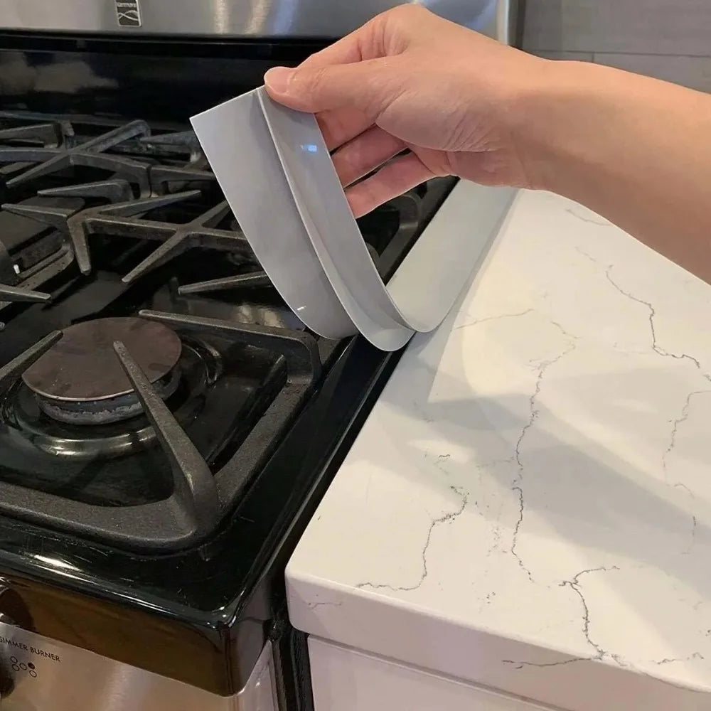 Silicone Gap Strip Kitchen Gas Stove Sealing Anti-oil Anti-stain Seal Qme