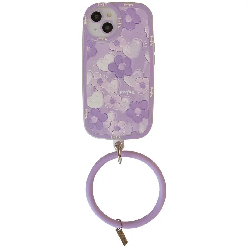 10pcs Anti - Lost Bracelet, Keychain Lanyard Strap, Soft Silicone Universal Hanging Ring for Mobile Phone Qme