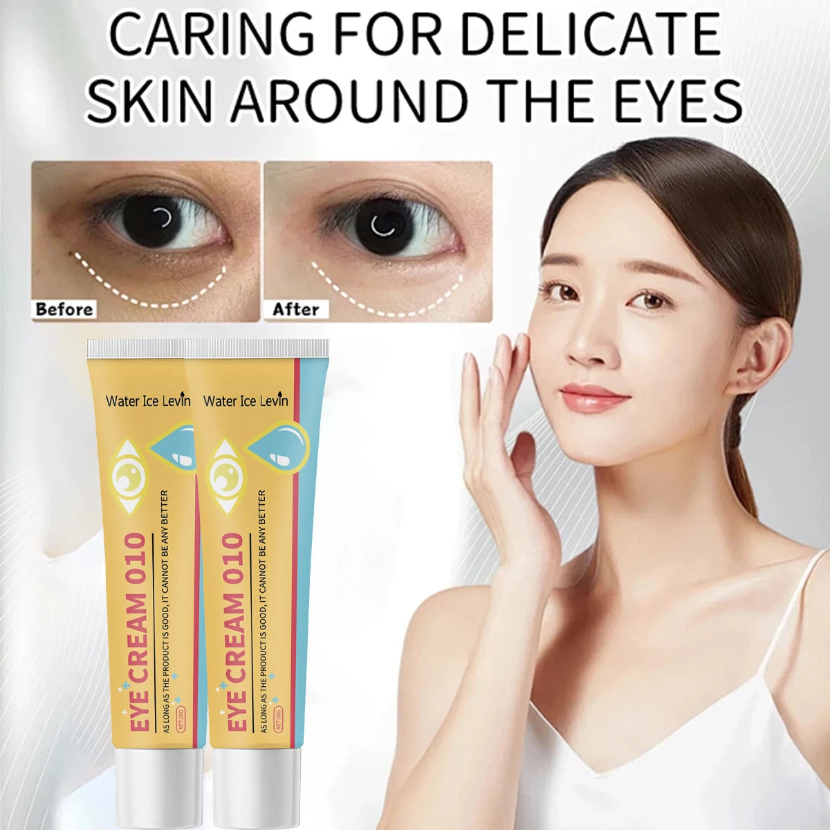 EXE CREAM 010 Eye Cream with Retinol & Hyaluronic Acid - Moisturizing, Smoothing & Protective Anti-Aging Eye Treatment Qme