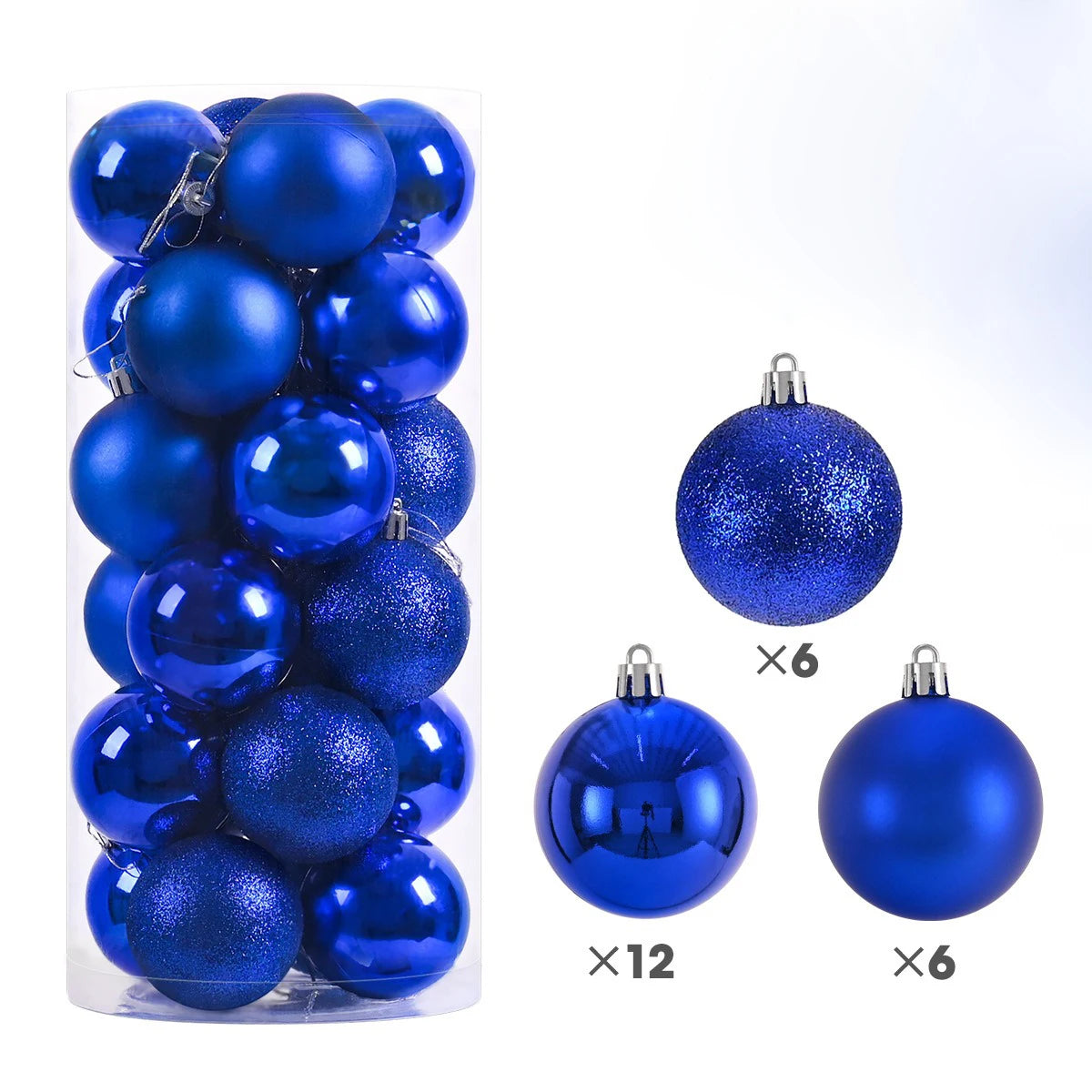 3CM Christmas Decoration Christmas Ball Hanging Xmas Tree Pendent Ornaments for Home Room Decor Navidad New Year 2026 Accessory Qme Royal Blue