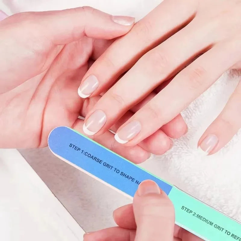 7 Sides Nail Buffers Files Professional Polisher For Nail Art Manicure Polishing Block Buffing Accessories Cream Tools Qme