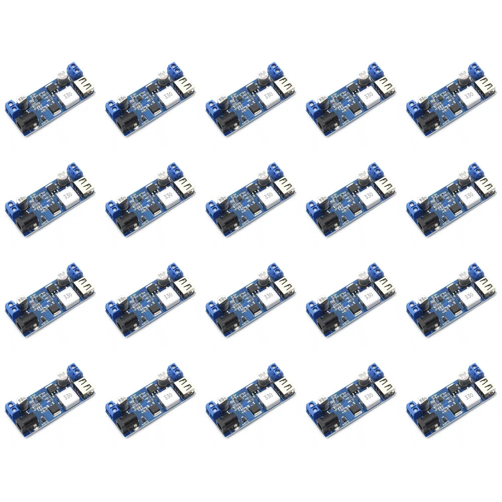DC-DC 24V/12V To 5V 5A Step Down Power Supply Buck Converter Adjustable Step-down Power Supply Module USB Voltage Regulator Qme 20PCS