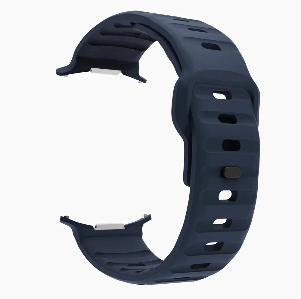No Gaps Silicone Sport Strap For Samsung Galaxy Watch Ultra 47mm Band For Watch Ultra Replacement Bracelet Watchband Qme NavyBlue watch 7 ultra 47mm