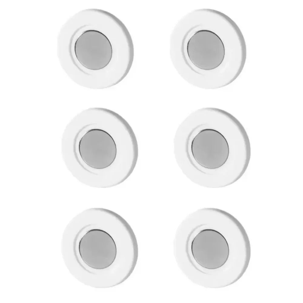 3/6/12PCS Magnetic Remote Control Holder Wall Mount Adhesive Remote Control Holder Strong Hold TV Remote Holder For Home Office Qme White 6pcs