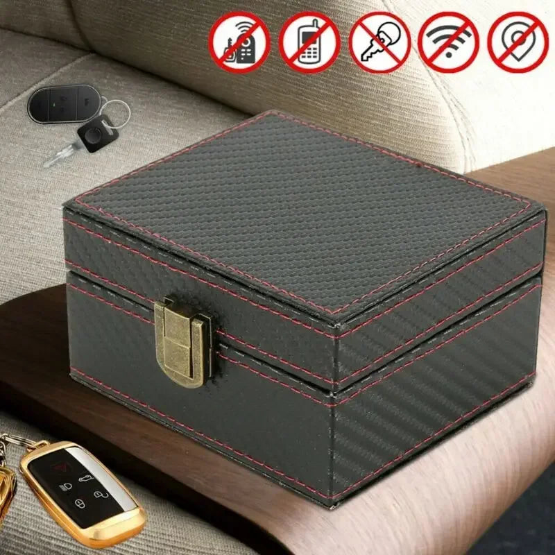 1Pcs Mobile Phone Box Car Keyless Signal Blocker Anti-Theft Faraday Box Key Fob Protector Radiation-proof Safety Qme