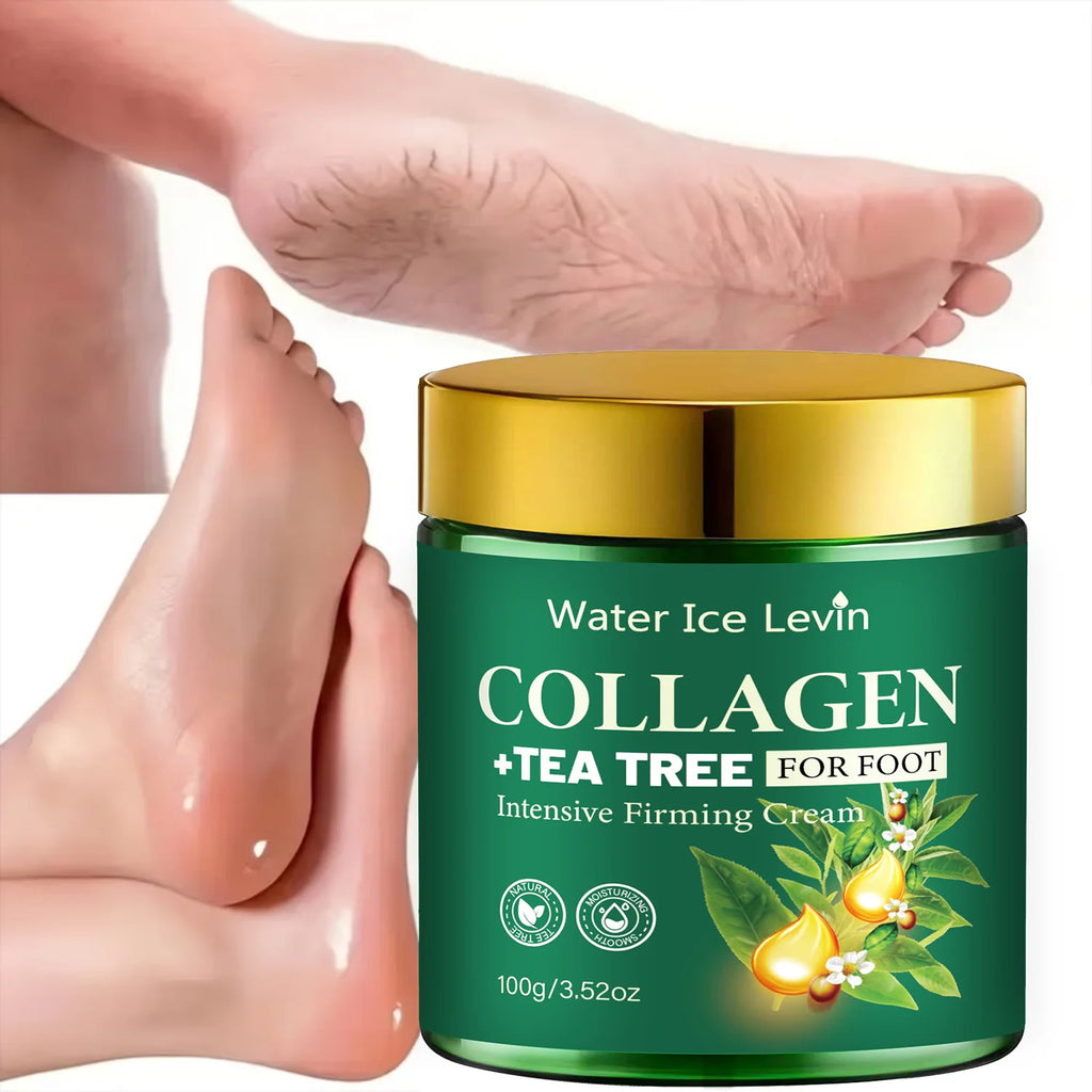 Intensive Foot Cream with Collagen & Tea Tree, Moisturizing & Firming Foot Care Qme