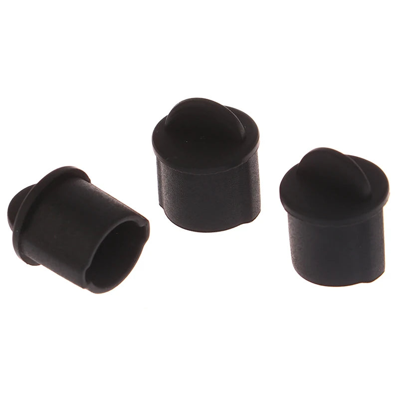 Uxcell 10pcs Silicone BNC Anti-Dust Stopper Cap Cover for Female Jack Black Inside Install Dia 9.5 mm - 11 mm. Qme