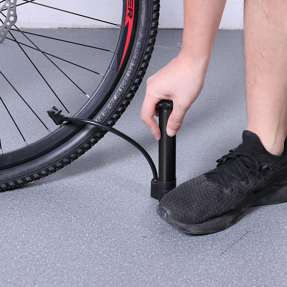 80PSI MTB Bicycle Pump Schrader Valve Bike Manual Air Pump Lightweight Bicycle Floor Pump for MTB Tires Balls Balloons Qme
