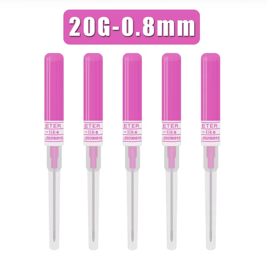 50/5PCS Disposable Piercing Needles Sterilized Body Surgical Steel Piercing Needles For Ear Nose Navel Nipple Piercing Tools Qme 20G 10PCS