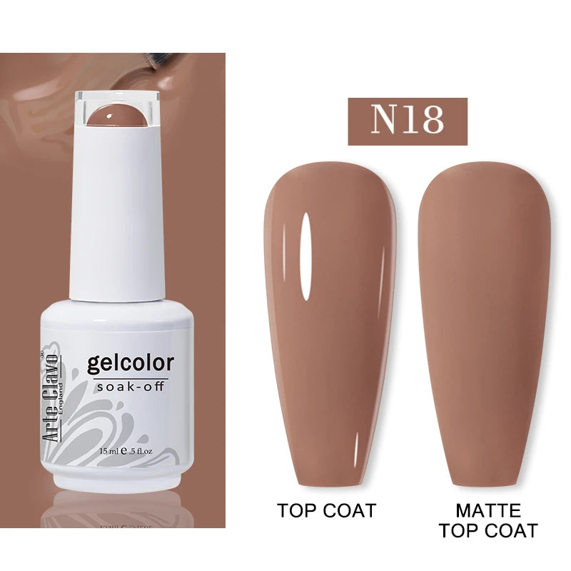 Arte Clavo15ml Gel Nail Polish Art 65 Colors Colorful Soak Off UV